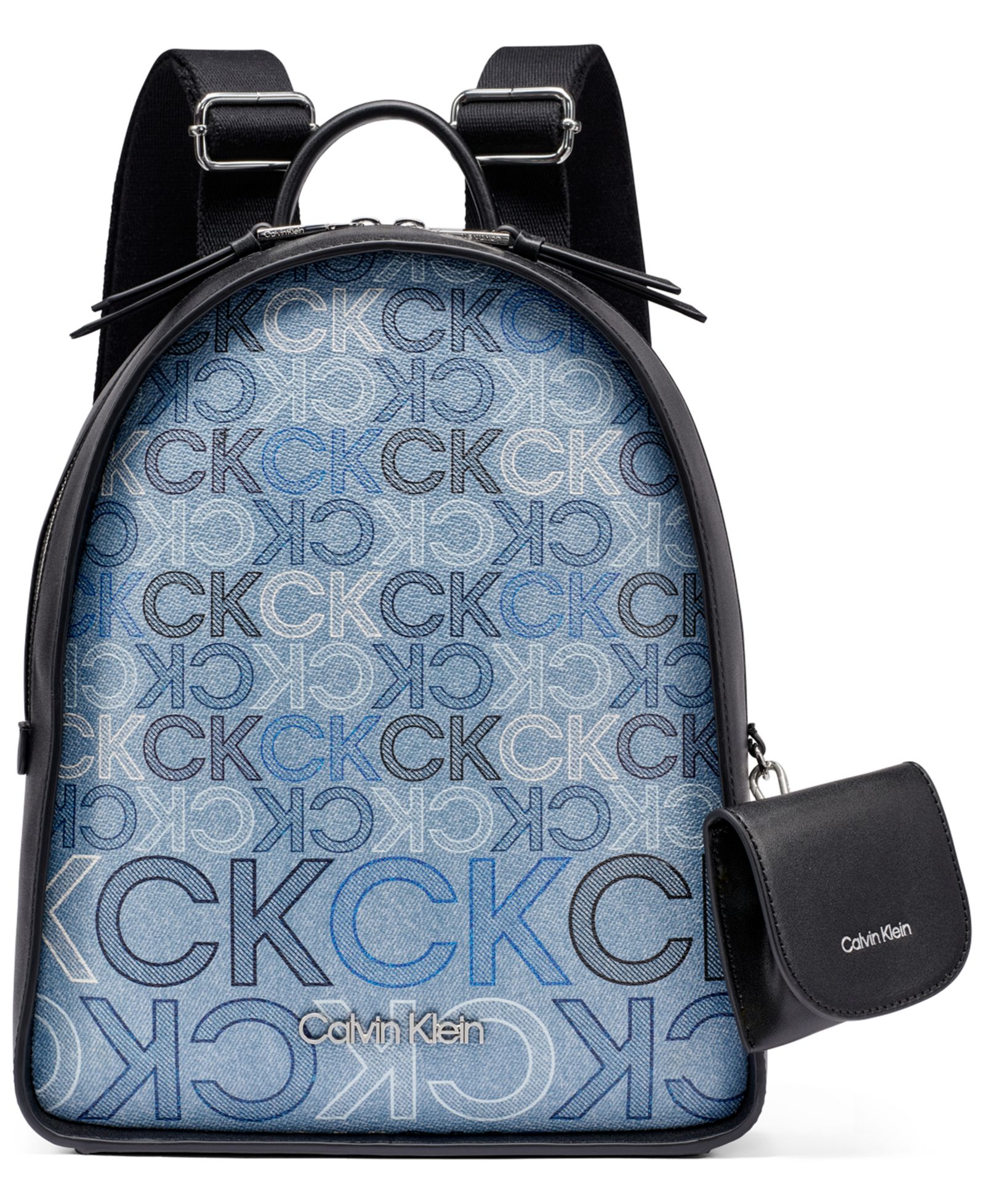 Calvin Klein Kyren Denim Signature Backpack Messenger