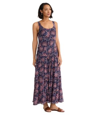 Jones New York Petite Sleeveless Printed Tiered Maxi Dress