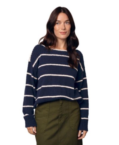 Celtic & Co. Women's Stripe Boat Neck Sweater