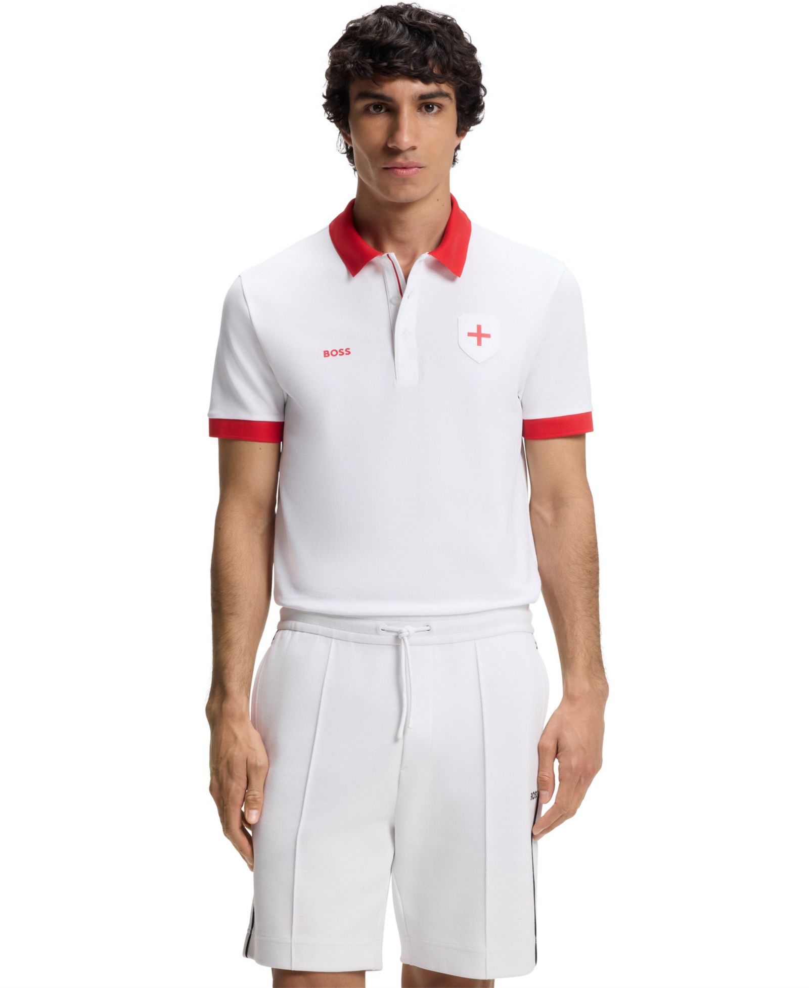 Мужская рубашка-поло BOSS by Hugo Boss Paddy England Country Flag Trim