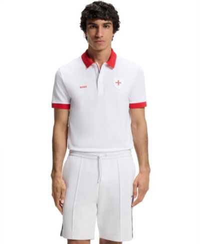 Мужская рубашка-поло BOSS by Hugo Boss Paddy England Country Flag Trim