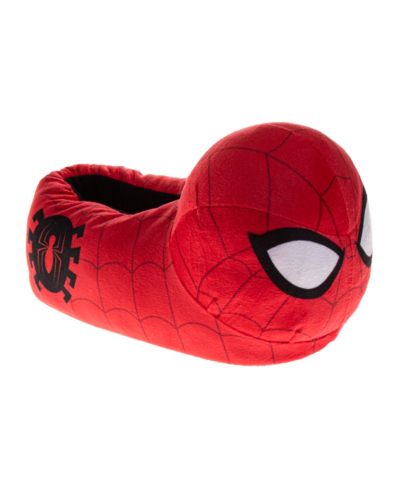 Spider-Man Spiderman Kids' Slippers Cozy, Plush, and Fun House Footwear Toddler Little Kid