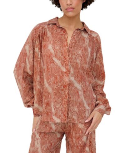 Женская рубашка Raffya Ginger Button Down Tiger Print