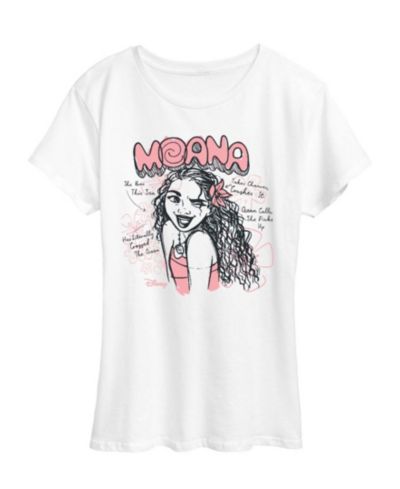 Hybrid Apparel Plus Size Moana Sketch Graphic T-Shirt