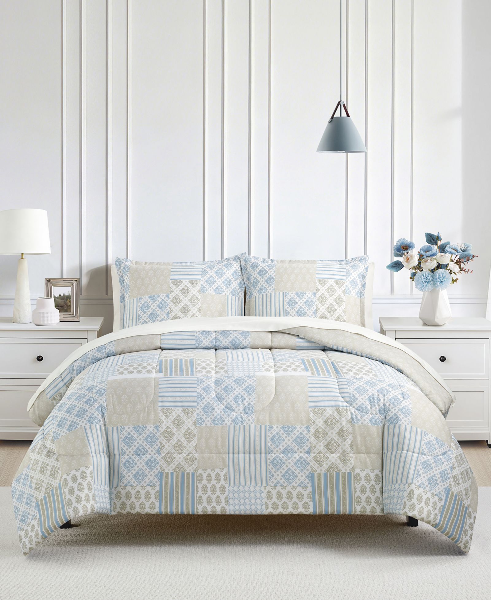 Macy's Patchwork Reversible 3-Pc. Comforter Sets