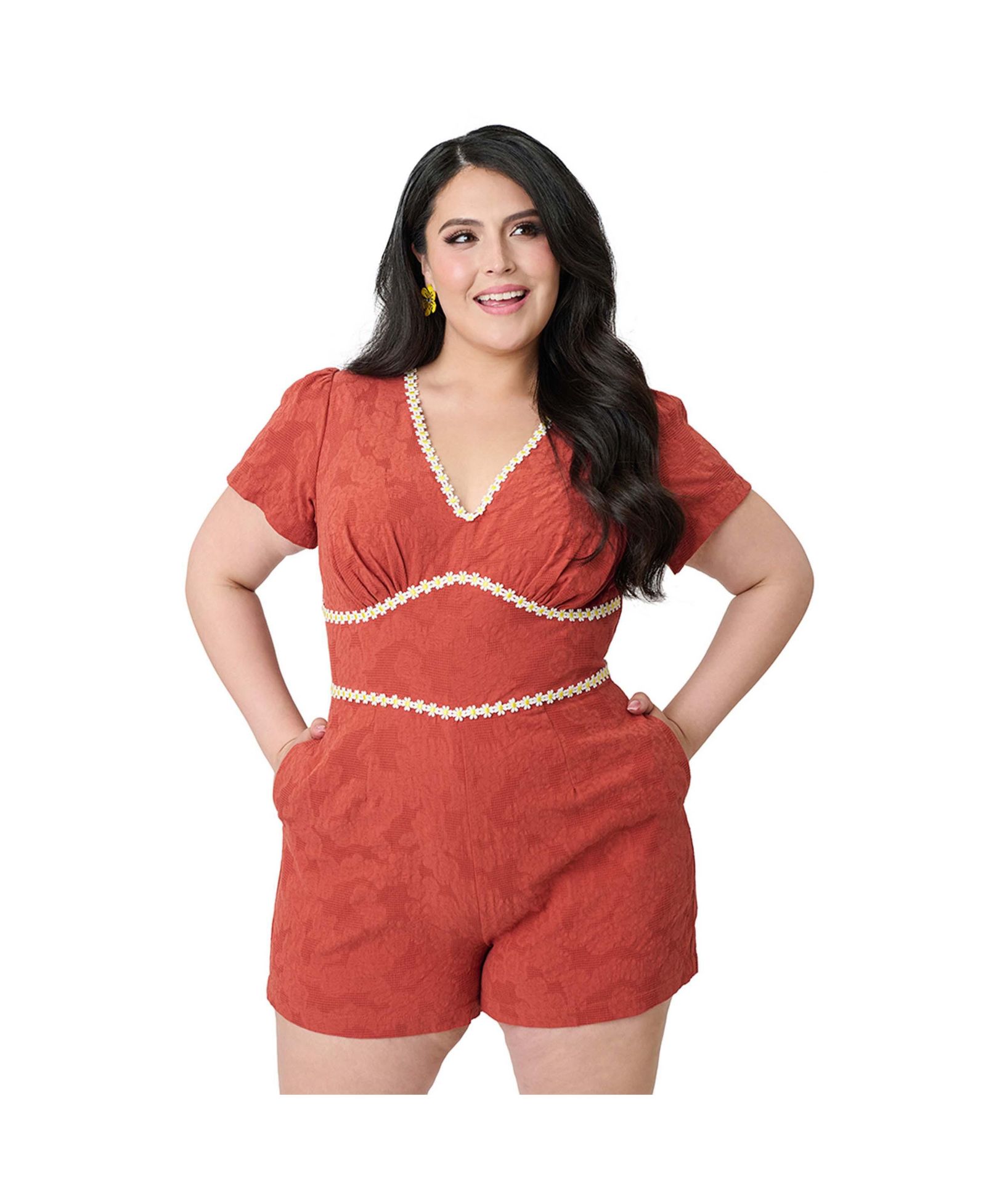 Unique Vintage Plus Size комбинезон Daisy