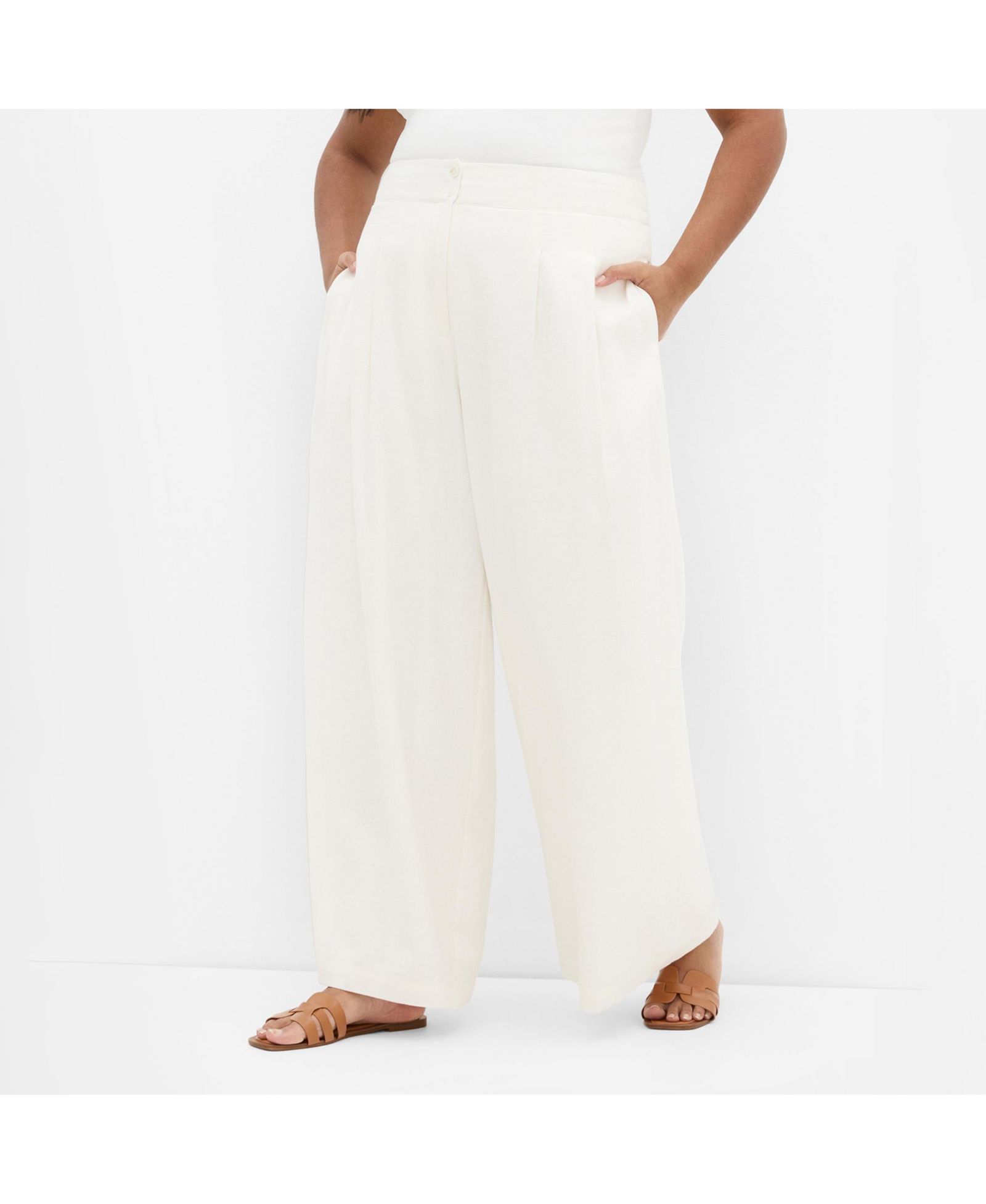 CITY CHIC Plus Size брюки Abbie из льна