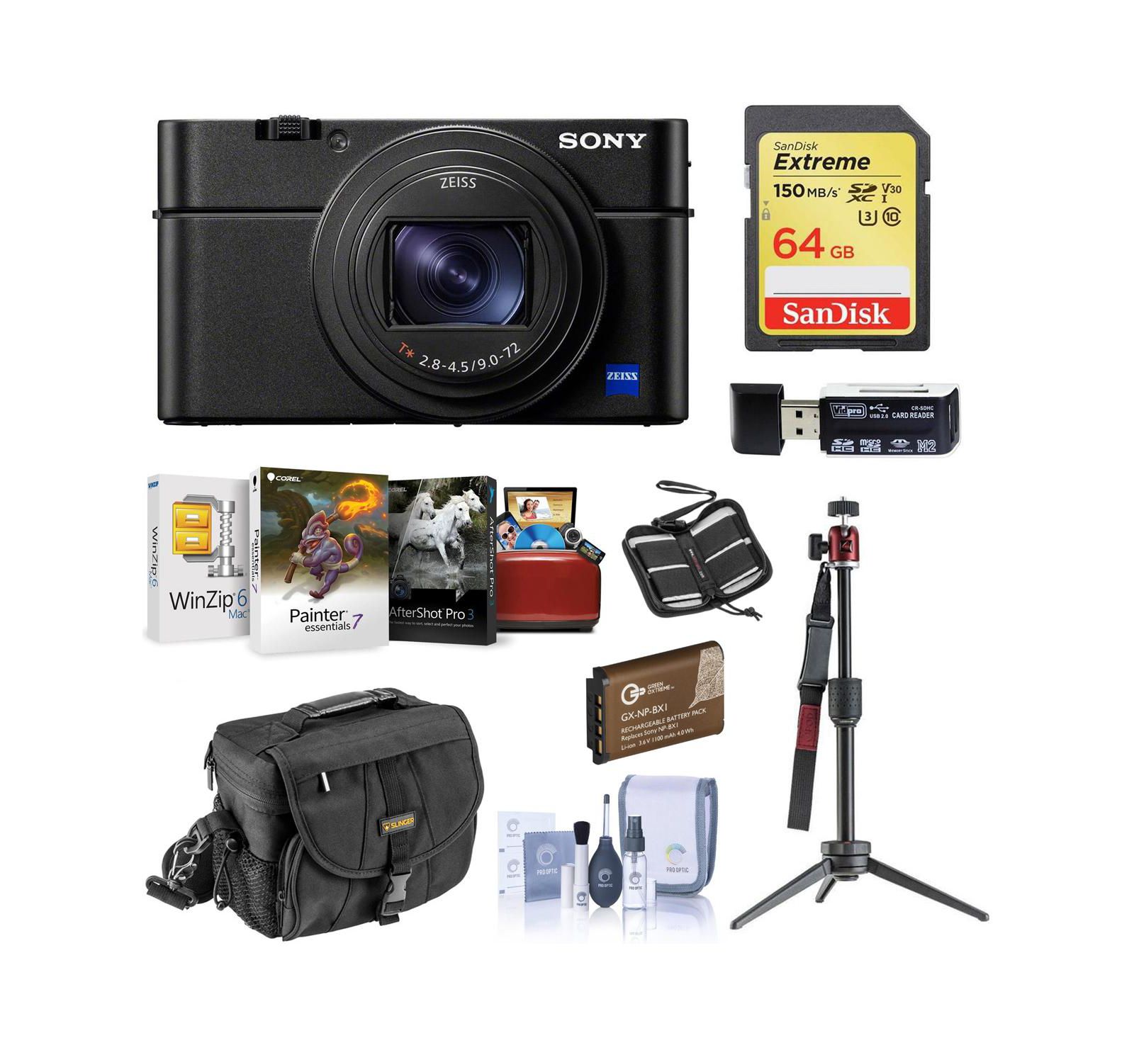 Цифровая камера Sony Cyber-shot DSC-RX100 VII комплект с 64GB SDXC U3, штативом и чехлом
