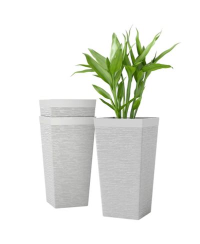 Набор кашпо Outsunny 22.8 Inch Tall Plastic Flower Pots (3 шт.)