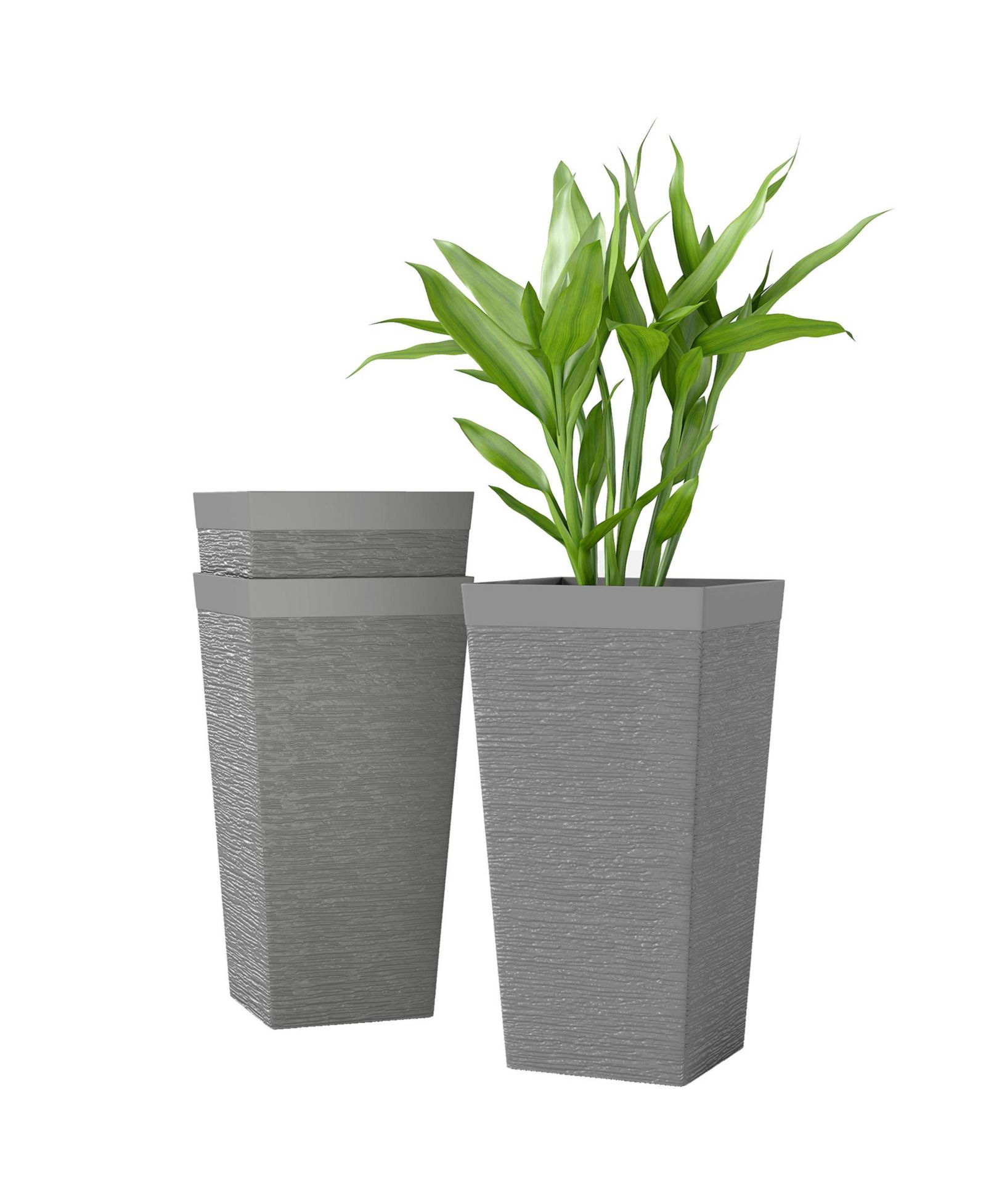 Набор кашпо Outsunny 22.8 Inch Tall Plastic Flower Pots (3 шт.)
