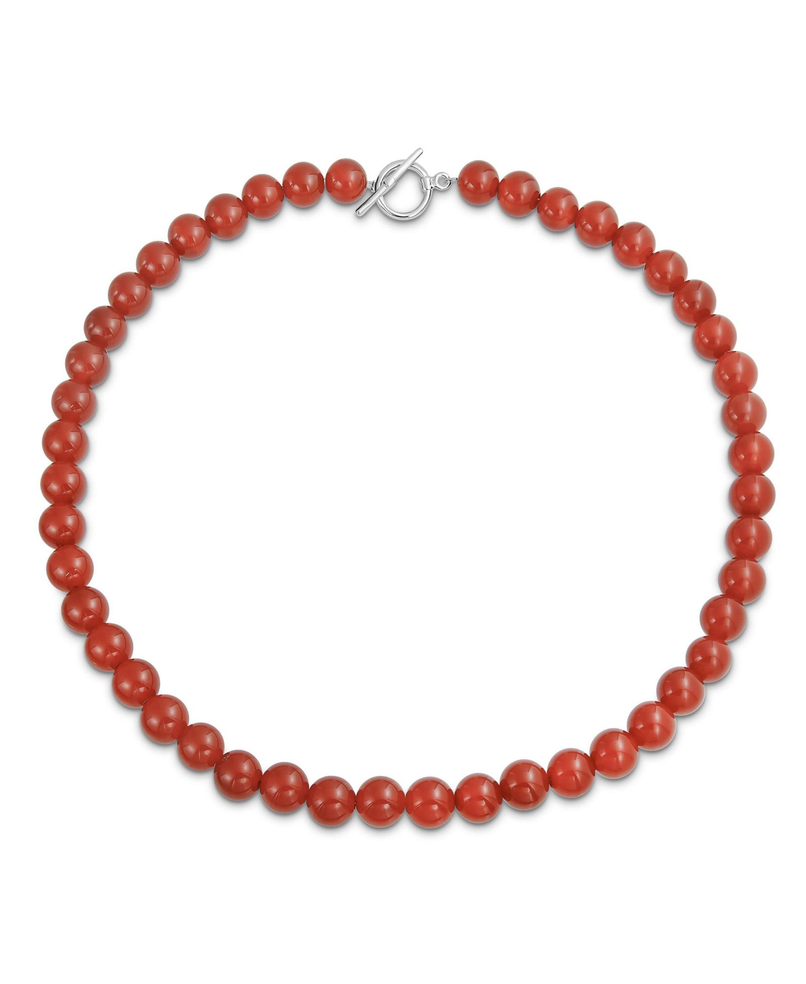 Ожерелье Bling Jewelry с натуральным красным сердоликом, бусины 10MM