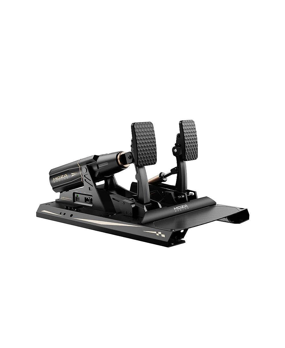 MOZA mBooster Active Pedal Set - Dual 200 kg Load-Cell Brake, CRP2 Throttle, USB PC Compatible Plug-and-Play Sim Racing