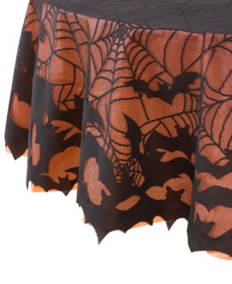 Elrene Bats Web Lace Halloween Tablecloth, 70" Round