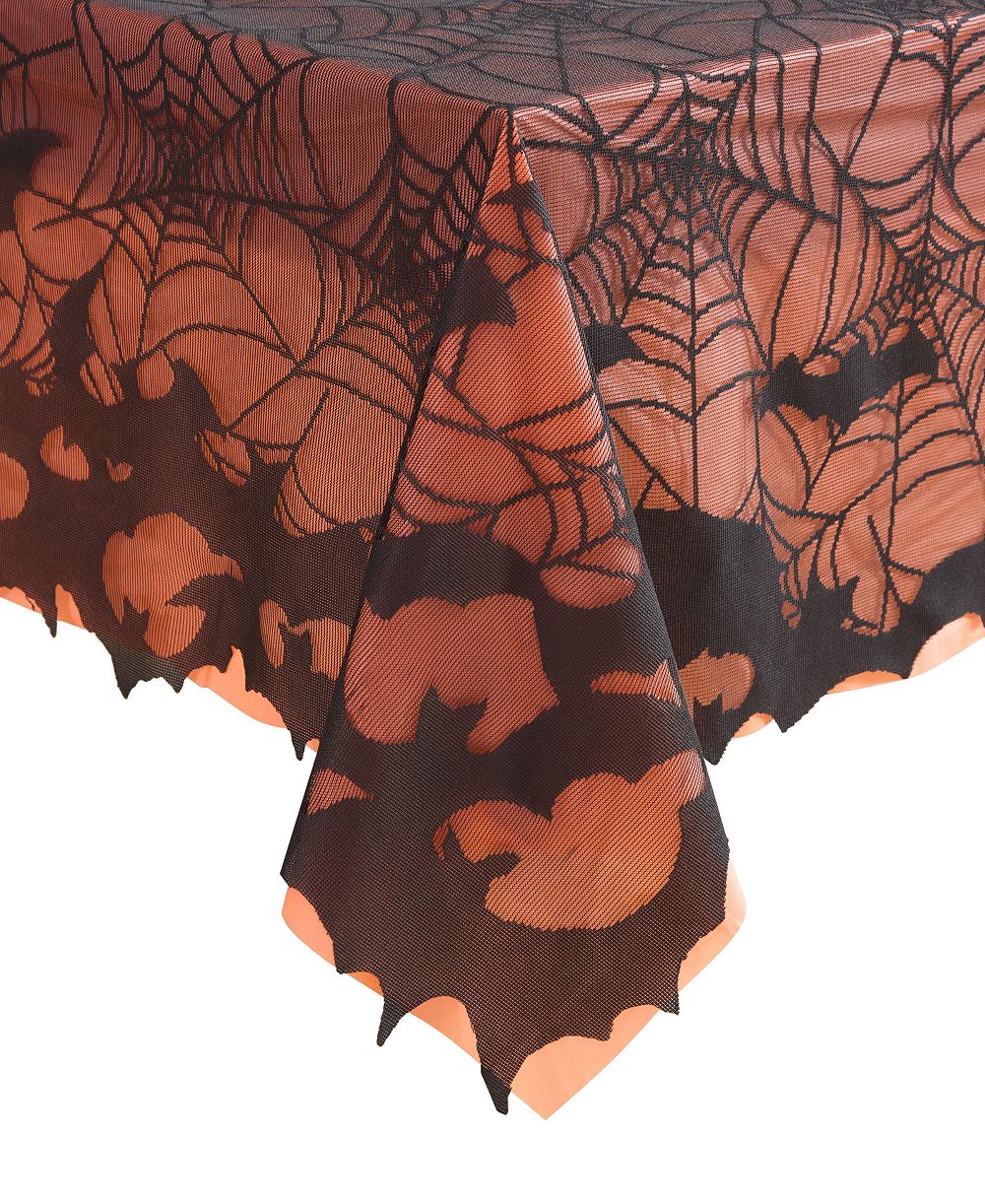 Скатерть на Хэллоуин Elrene Bats Web Lace, 52" x 52"