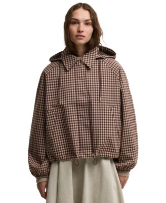 Женский дождевик Barbour Audrey с капюшоном в клетку гингем