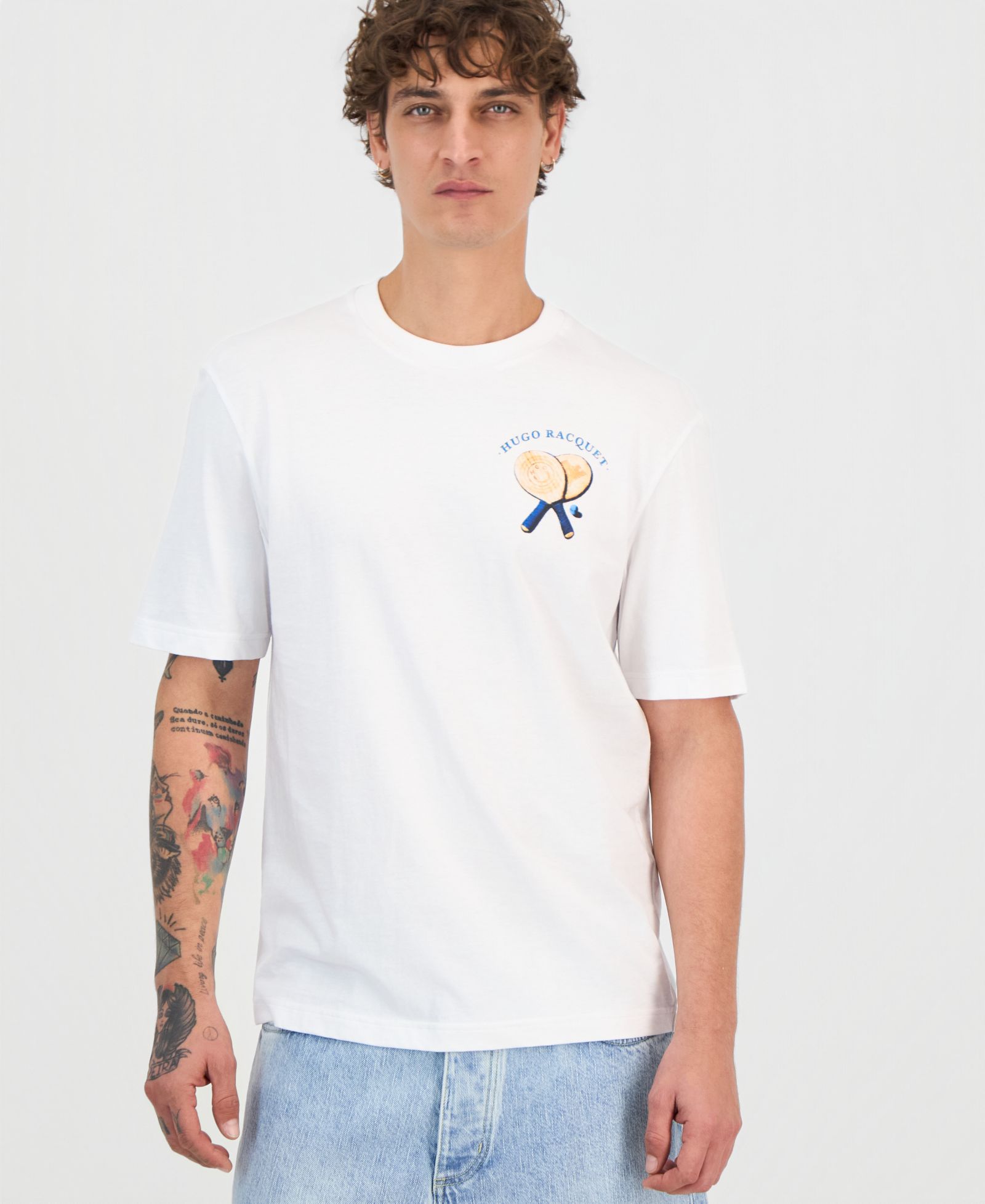 Hugo by Hugo Boss Men's Nulaxo Cotton Graphic Regular-Fit T-Shirt