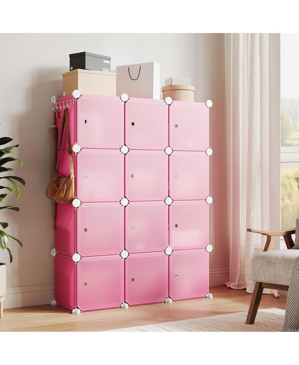 Модульный шкаф для обуви gaomon 12-Cube Stackable с дверцами