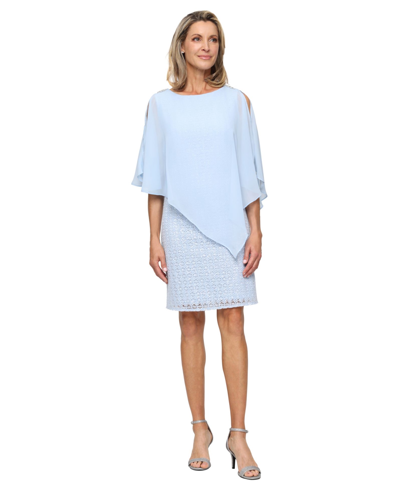 Женское платье SL Fashions Crewneck Sheath