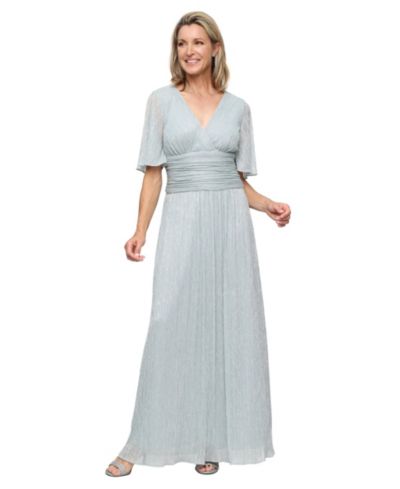 SL Fashions Women's V-Neck A-Line Ball Gown