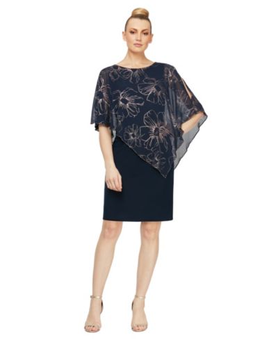 SL Fashions Women's Crewneck Mini Sheath Dress