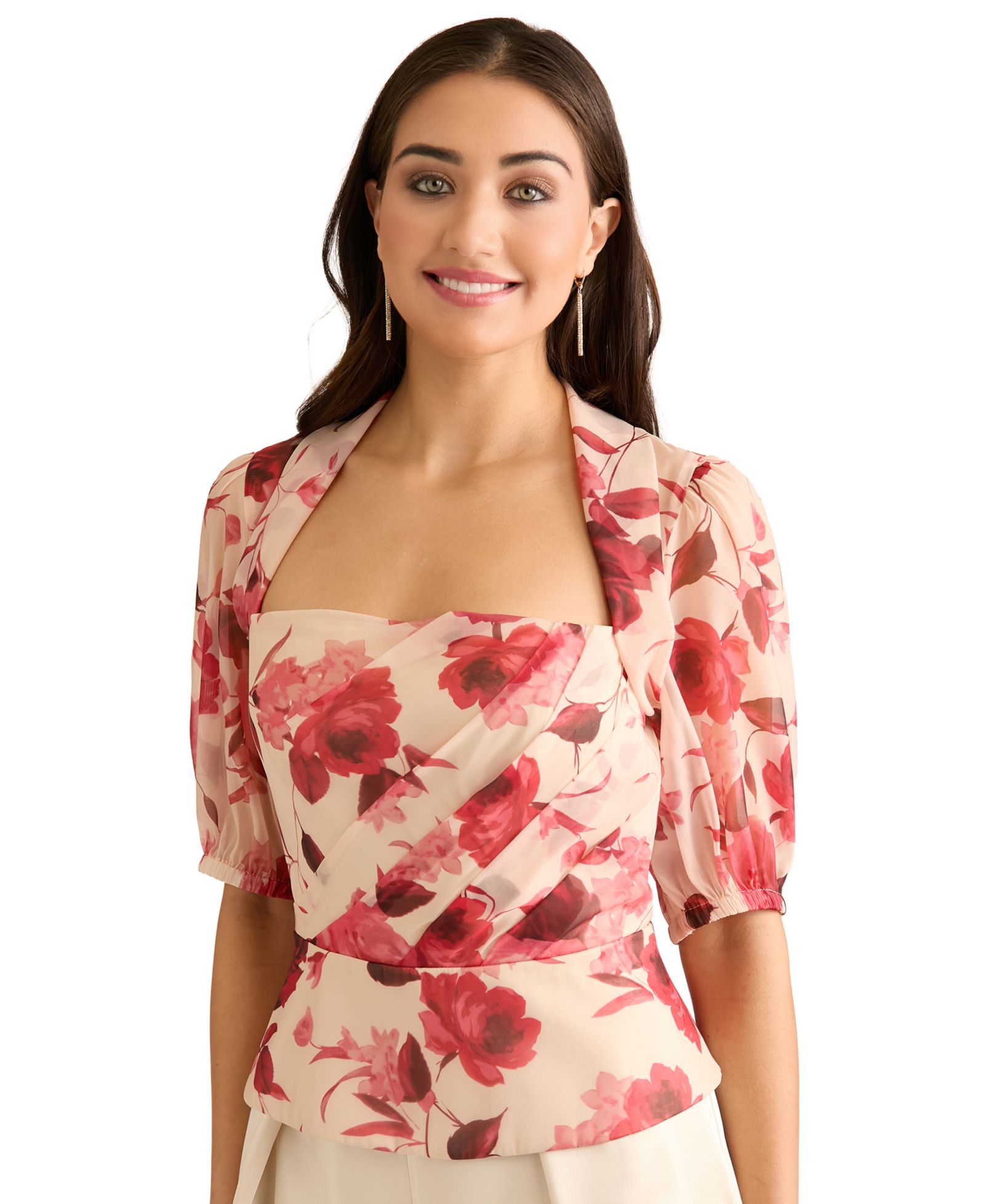 Muse Женский Pleated Square Neck Corset Top