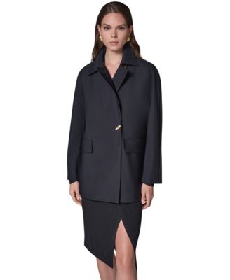 Женский водонепроницаемый плащ Donna Karan New York с пуговицами и подкладкой