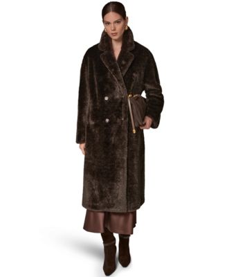 Donna Karan New York для женщин длинное пальто на двух рядах пуговиц