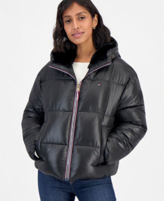 Tommy Hilfiger женское стеганое пальто с капюшоном