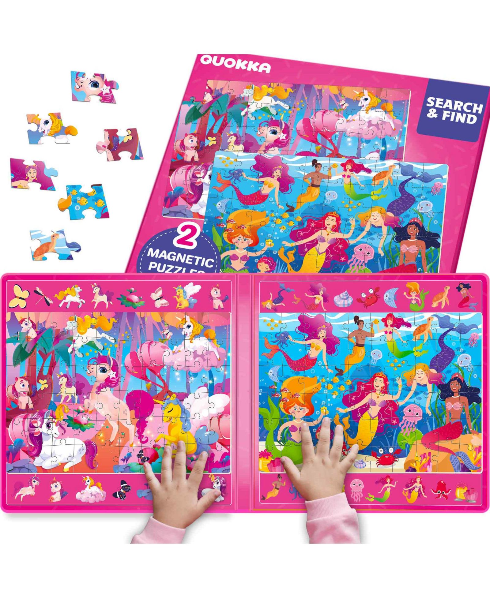Quokka Magnetic Search and Find Puzzles, 2-Pack, Ages 3+