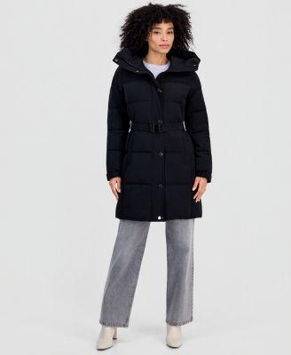 Michael Michael Kors Women's Belted Hooded Puffer Coat
