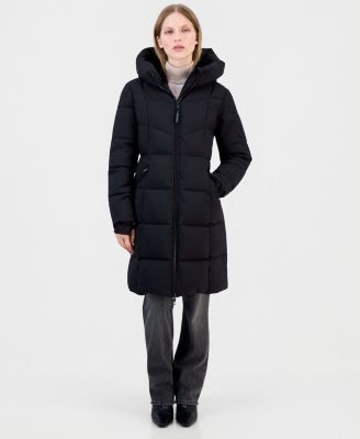 Calvin Klein Women's Hooded Zippered Puffer Coat
