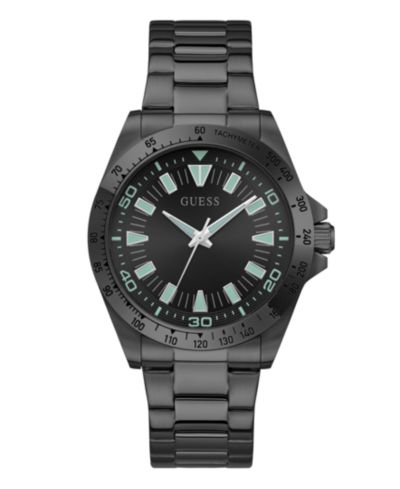 GUESS Мужские аналоговые часы из нержавеющей стали, 42mm, черные