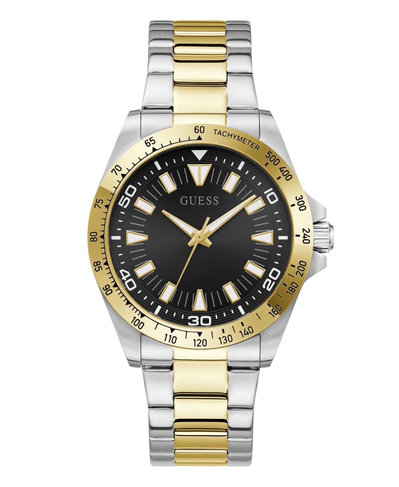 GUESS Men's Two-Tone Stainless Steel Analog Watch, 42mm