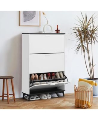 Обувница gaomon Narrow Rattan-Style Flip Drawers