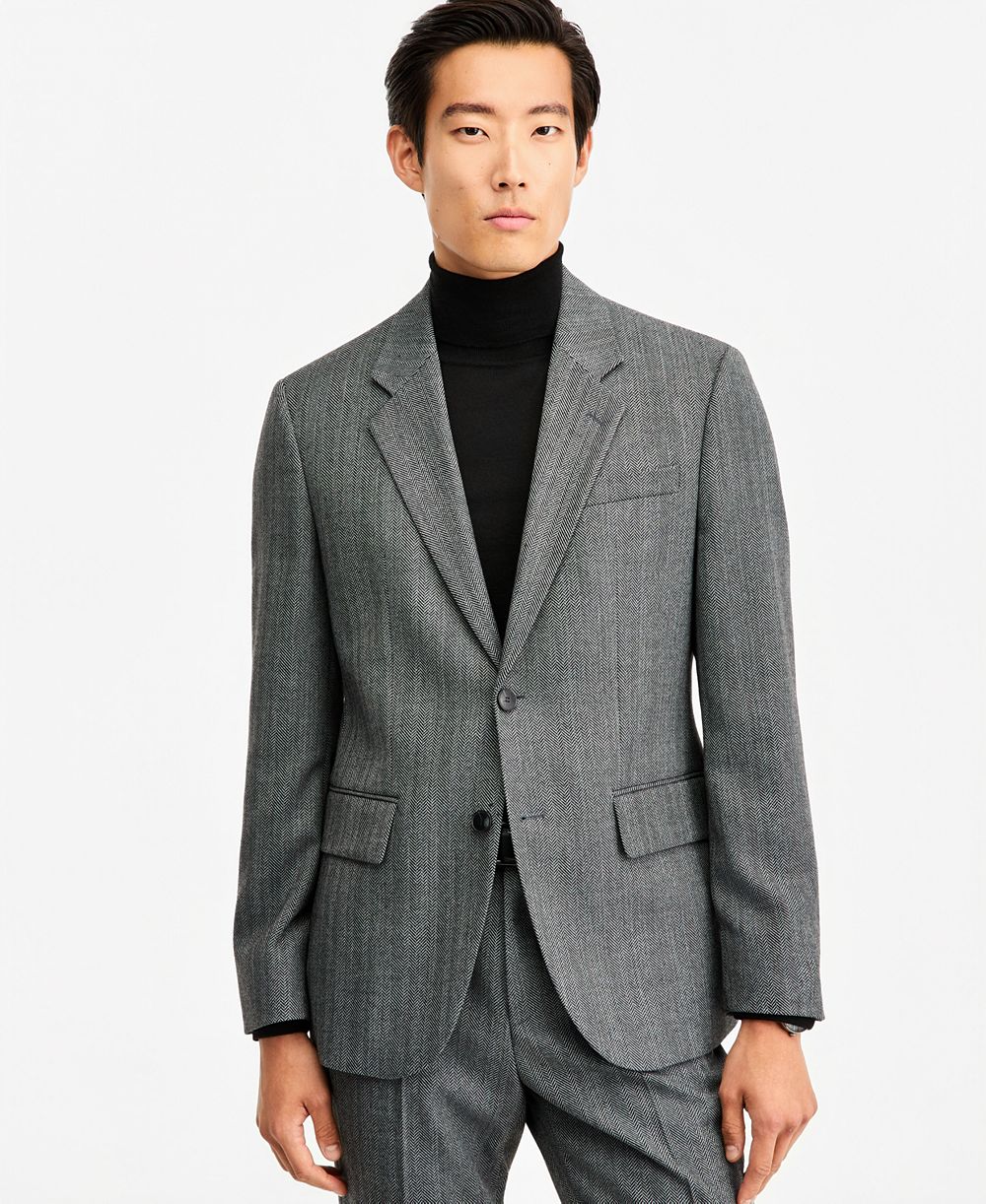 Мужской пиджак HUGO by Hugo Boss Modern-Fit Herringbone
