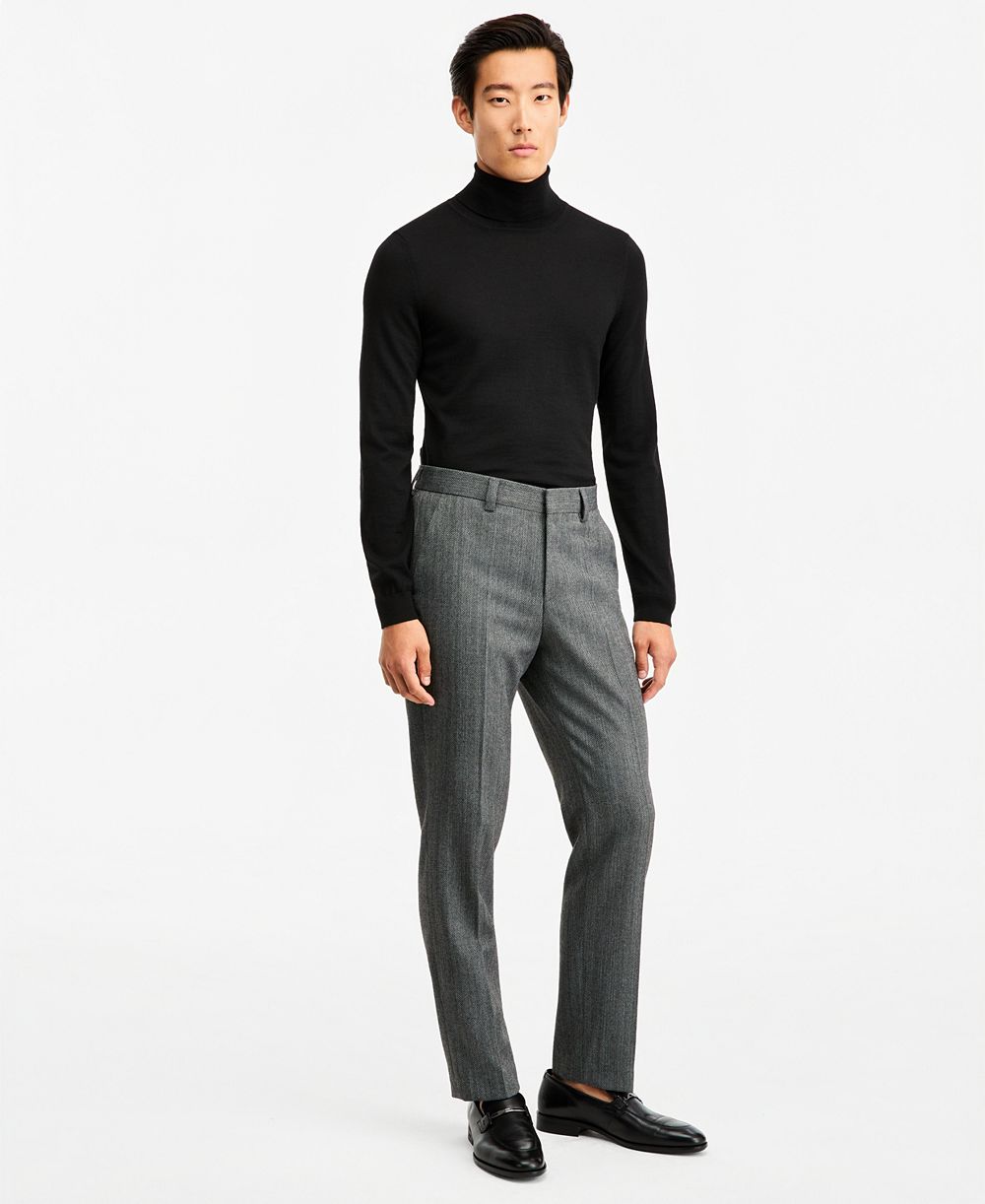 Mens Modern-Fit Herringbone Suit Jacket