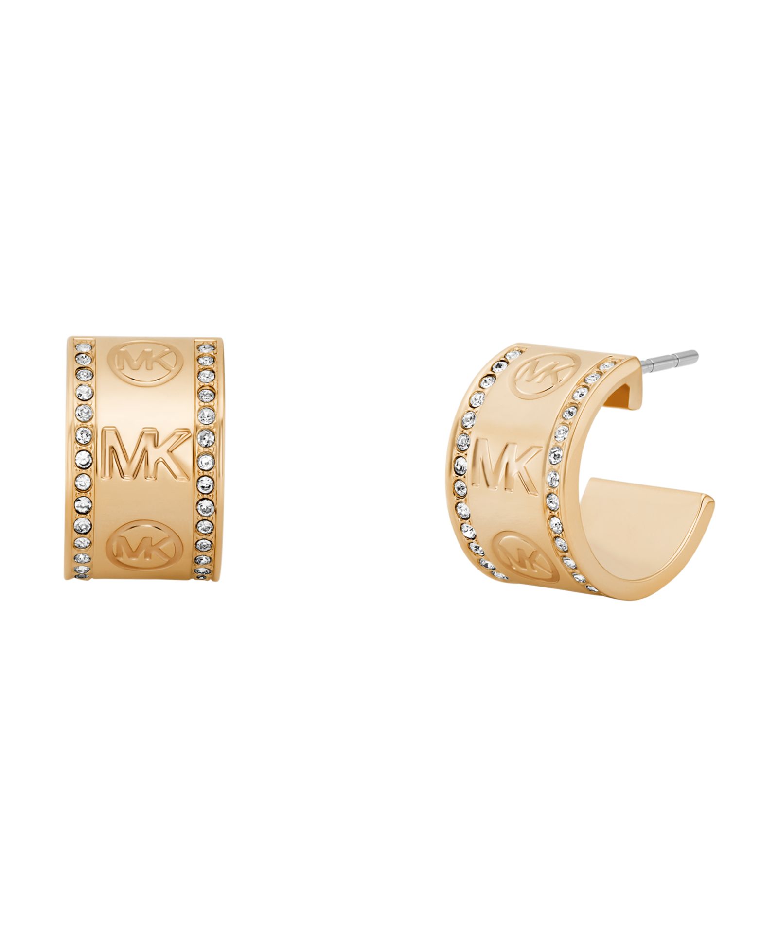 Серьги-кольца Michael Kors Pave Logo