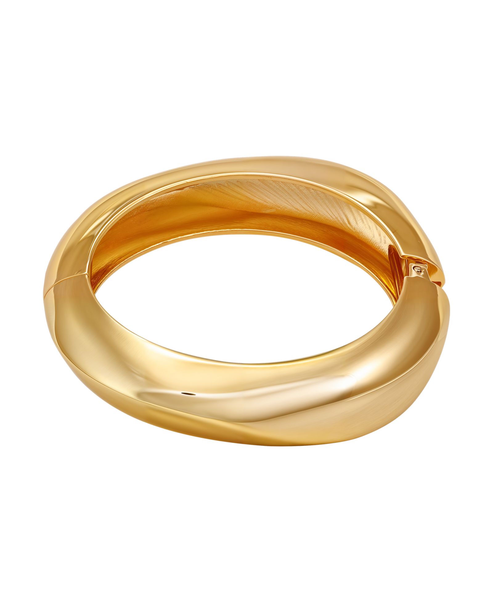 GUESS Gold-Tone Hinge Bangle Bracelet