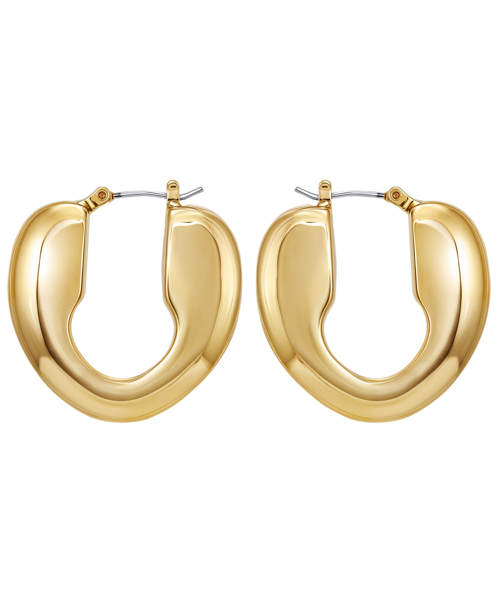 GUESS Серьги-кольца Gold-Tone Click-Top