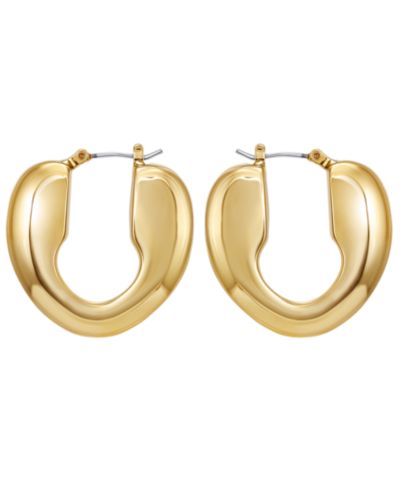 GUESS Серьги-кольца Gold-Tone Click-Top