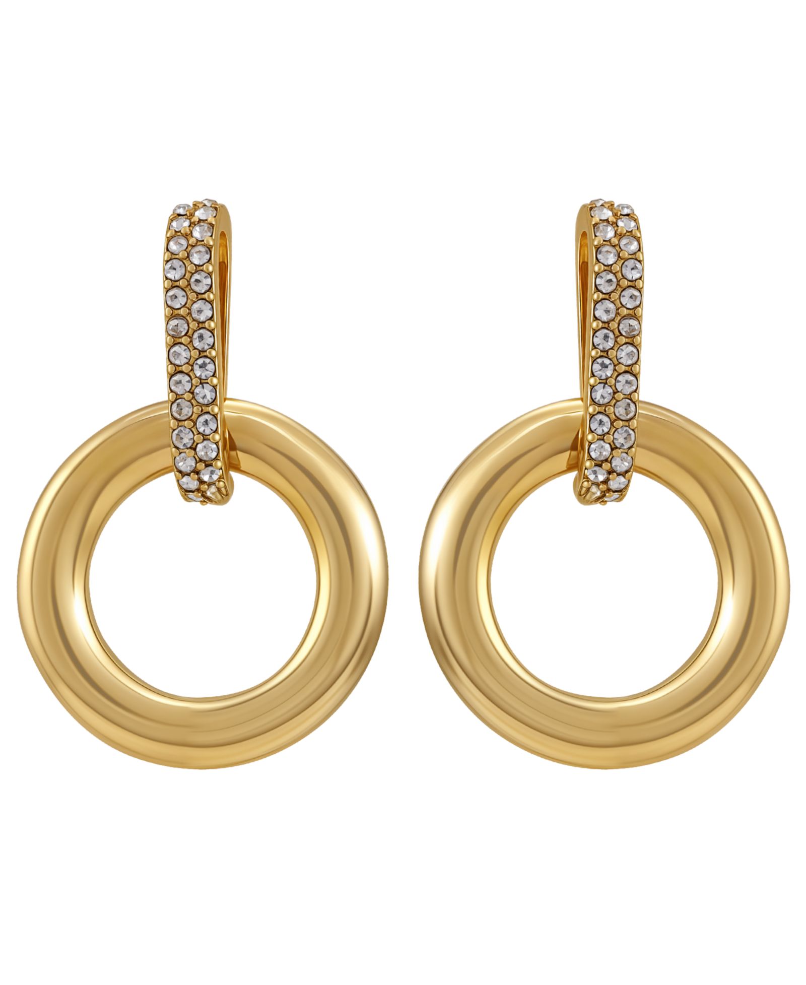 Серьги GUESS Gold-Tone Door Knocker Drop