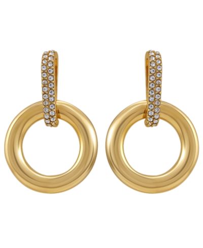 Серьги GUESS Gold-Tone Door Knocker Drop