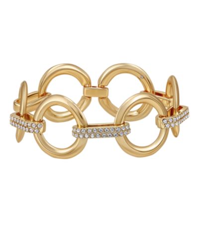 Браслет GUESS с золотистым покрытием и стеклянными камнями
