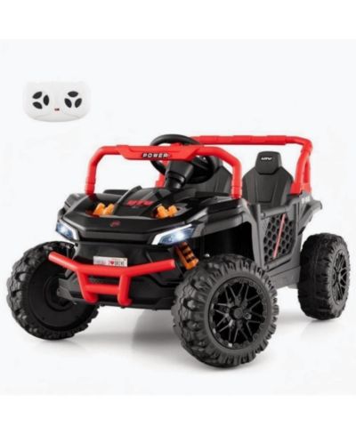 Hongge 12V Off-Road UTV Remote Control Ride-On Truck with LED Lights, 2-Seat, Ages 3+