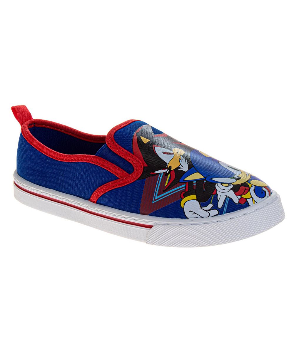 Sonic The Hedgehog Big Boys Ultimate Team Slip-On Canvas Shoes (Little 12/ 13-4)