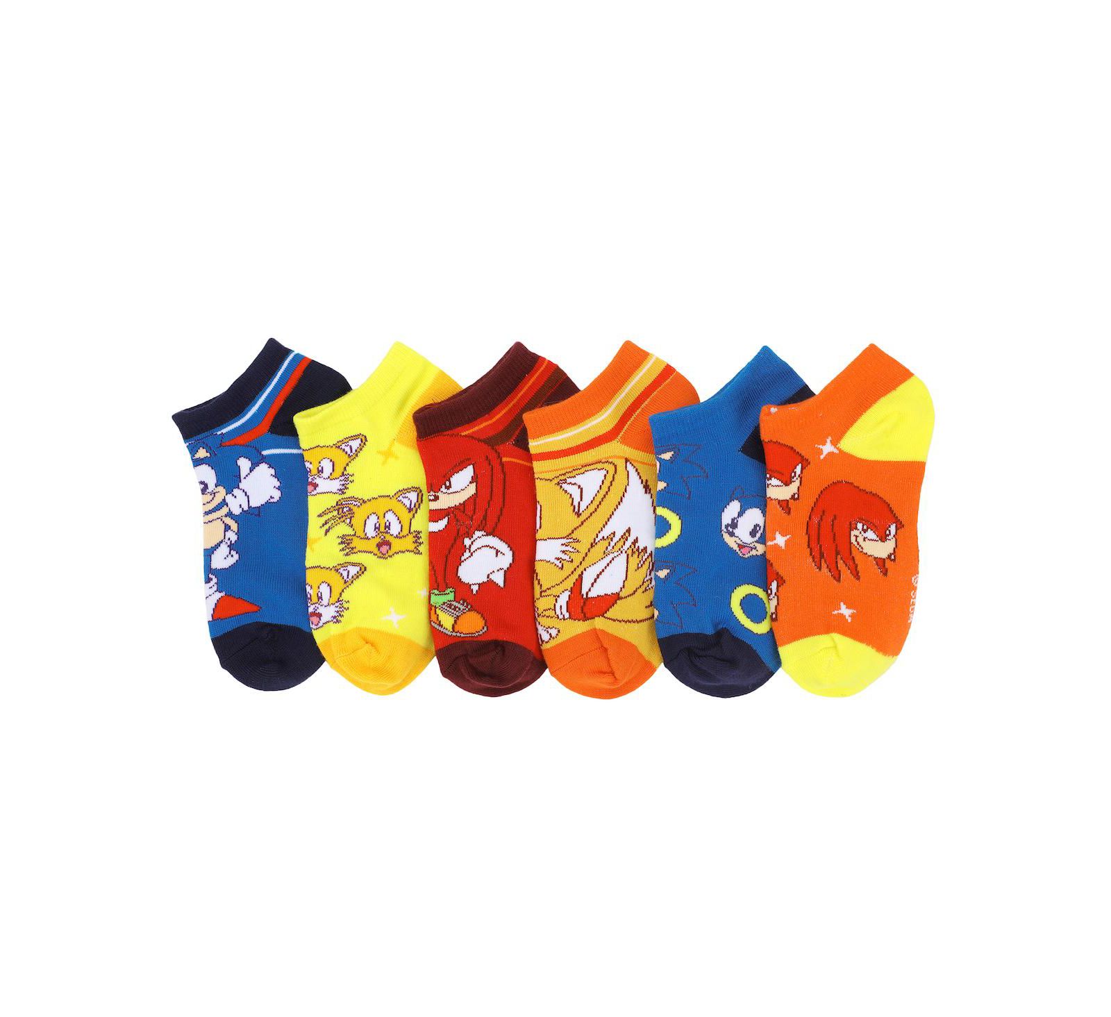 Sonic The Hedgehog Characters 6-Pack of Kids' Ankle Socks