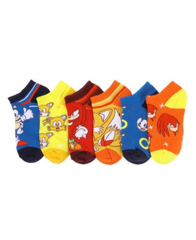 Sonic The Hedgehog Characters 6-Pack of Kids' Ankle Socks