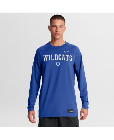 Мужская футболка Nike Men's Royal Kentucky Wildcats Dugout Game Time Raglan Dri-FIT Long Sleeve
