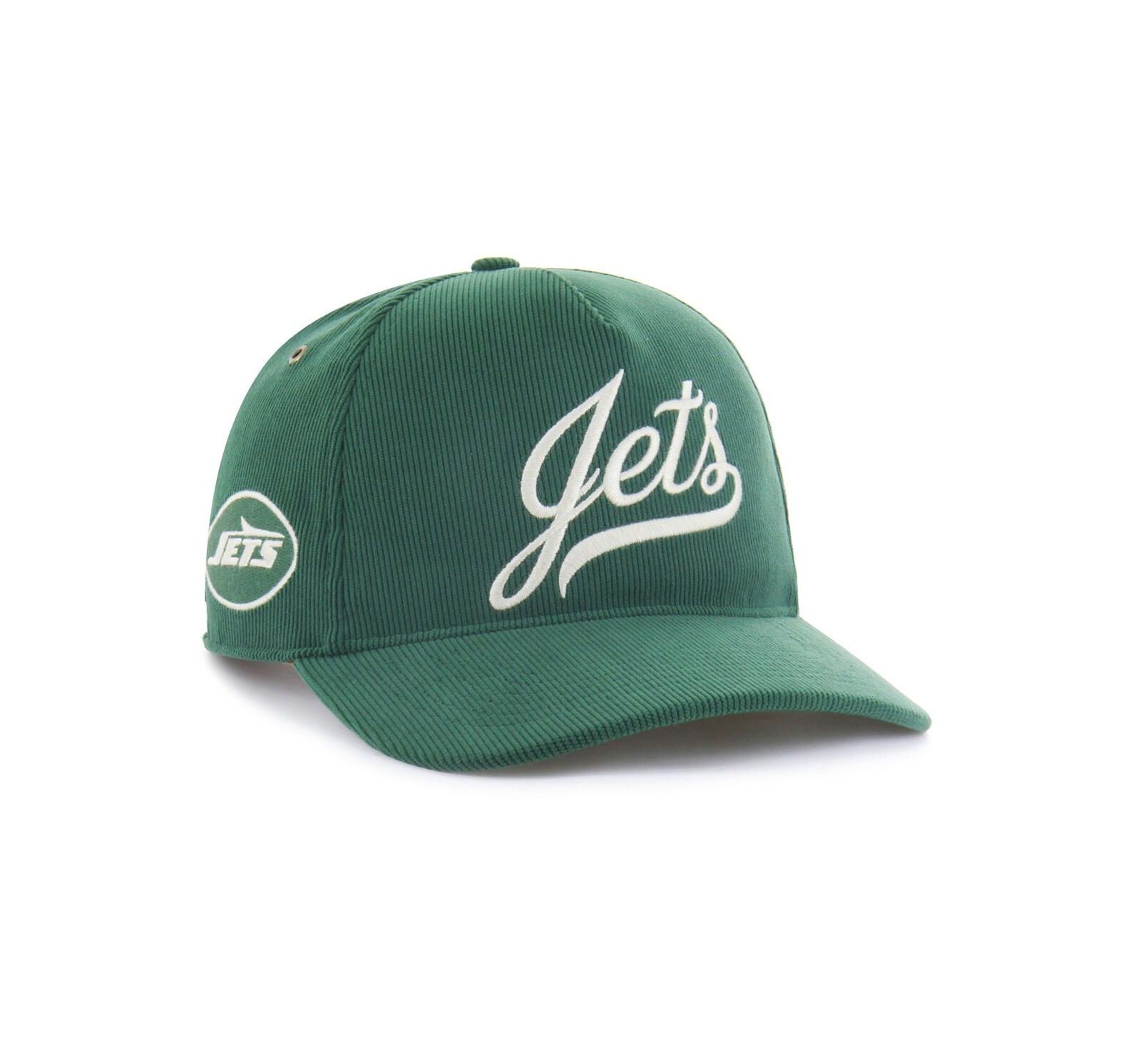 Мужская кепка '47 Brand Green New York Jets Golden Age Corduroy Hitch Adjustable