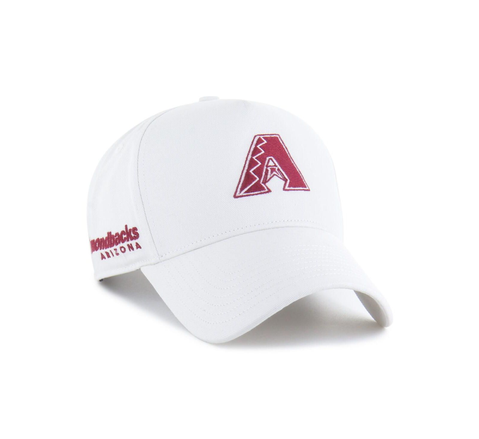 Мужская кепка '47 Brand White Arizona Diamondbacks Foundational Pinch Offside регулируемая